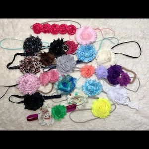 21 Baby girl headbands 0-3 months new
